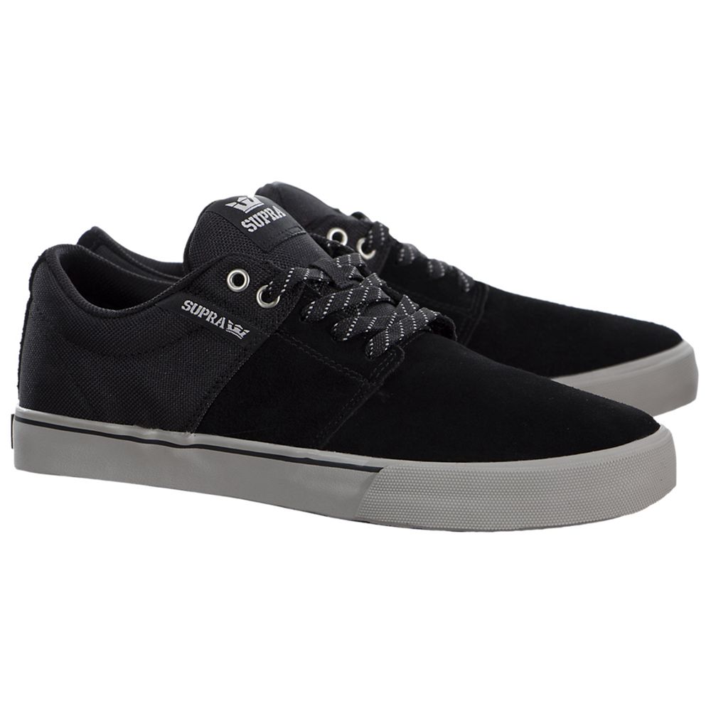 Baskets Basses Supra Stacks Vulc II Noir Black/Grey-Grey Homme | HGX-08202394